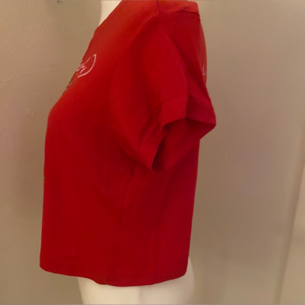 Ed Hardy Women's Red Cropped T Shirt 🌺 - Picture 4 of 7